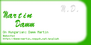 martin damm business card